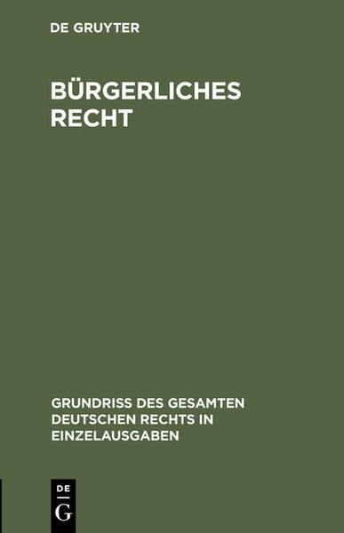 Produktbild: B&uuml;rgerliches Recht