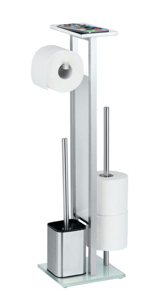 Produktbild: Stand WC-Garnitur Mod. Debar mit Ablage Edelstahl, rostfrei