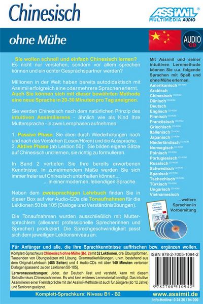 Produktbild: ASSiMiL Chinesisch ohne M&uuml;he Band 2 - Audio-Sprachkurs - Niveau B1-B2