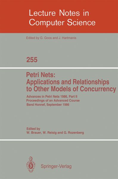 Produktbild: Advances in Petri Nets 1986. Proceedings of an Advanced Course, Bad Honnef, 8.-19. September 1986