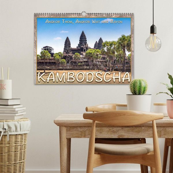 Produktbild: Kambodscha, Angkor Thom, Angkor Wat und Bayon (Wandkalender 2026 DIN A3 quer), CALVENDO Monatskalender