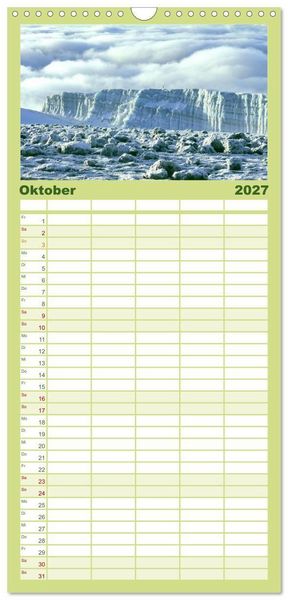 Produktbild: Familienplaner 2027 - Entdeckungen am Kilimandscharo mit 5 Spalten (Wandkalender, 21 x 45 cm) CALVENDO