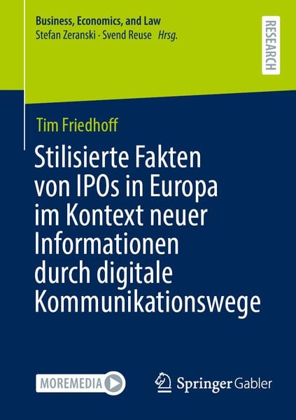 Produktbild: Stilisierte Fakten von IPOs in Europa im Kontext neuer Informationen durch digitale Kommunikationswege
