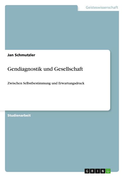Produktbild: Gendiagnostik und Gesellschaft