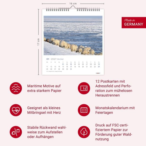 Produktbild: Extra Schaf Postkartenkalender 2027