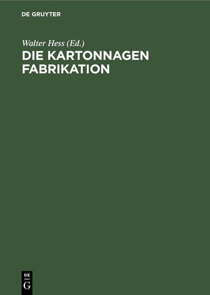 Produktbild: Die Kartonnagen Fabrikation