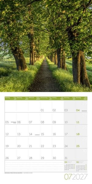 Produktbild: B&auml;ume Kalender 2027 - 30x30 - Art12