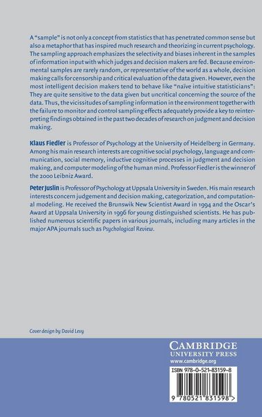 Produktbild: Information Sampling and Adaptive Cognition