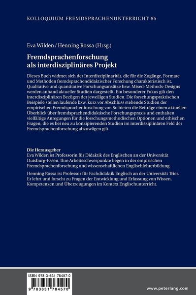Produktbild: Fremdsprachenforschung als interdisziplin&auml;res Projekt