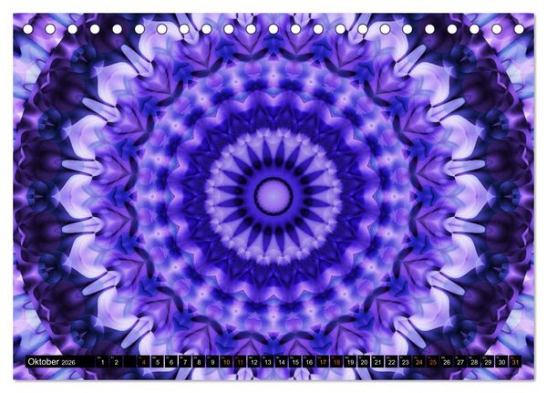 Produktbild: Energie - Mandalas, Spiritualit&auml;t durch die Farbe Lila (Tischkalender 2026 DIN A5 quer), CALVENDO Monatskalender