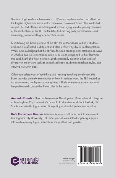 Produktbild: Challenging the Teaching Excellence Framework