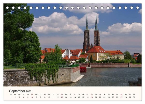 Produktbild: Die Dominsel - Historisches Zentrum der Stadt Breslau (Tischkalender 2026 DIN A5 quer), CALVENDO Monatskalender