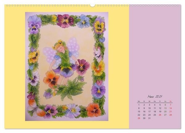 Produktbild: Blumen Elfen (hochwertiger Premium Wandkalender 2027 DIN A2 quer), Kunstdruck in Hochglanz