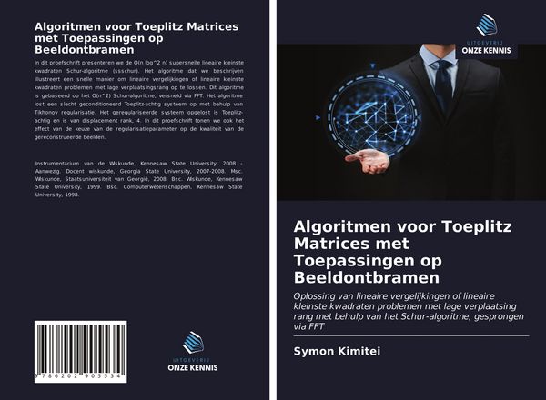 Produktbild: Algoritmen voor Toeplitz Matrices met Toepassingen op Beeldontbramen