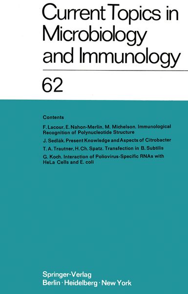 Produktbild: Current Topics in Microbiology and Immunology / Ergebnisse der Mikrobiologie und Immunit&auml;tsforschung