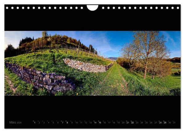 Produktbild: Markgr&auml;flerland-Panoramen - Vier Jahreszeiten in der Toskana Deutschlands (Wandkalender 2026 DIN A4 quer), CALVENDO Monatskalender