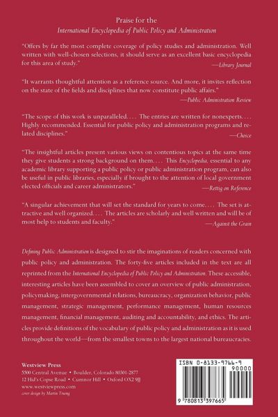 Produktbild: Defining Public Administration