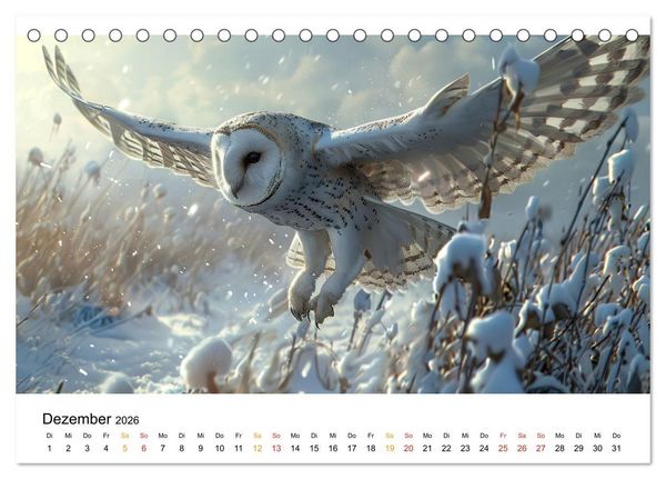 Produktbild: Im Reich der Eulen (Tischkalender 2026 DIN A5 quer), CALVENDO Monatskalender