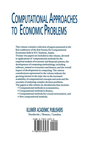 Produktbild: Computational Approaches to Economic Problems
