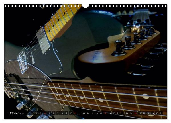 Produktbild: ROCK GUITARS Snapshots (Wall Calendar 2026 DIN A3 landscape), CALVENDO 12 Month Wall Calendar