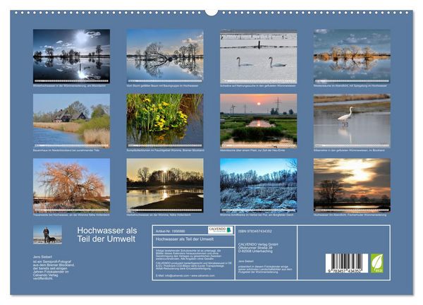 Produktbild: Hochwasser als Teil der Umwelt (hochwertiger Premium Wandkalender 2026 DIN A2 quer), Kunstdruck in Hochglanz