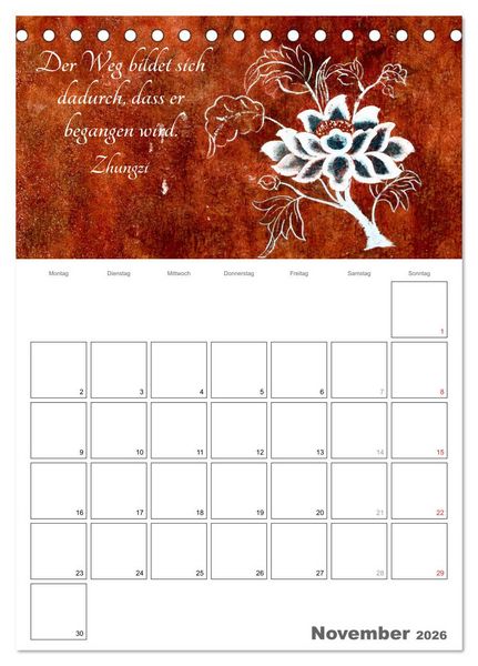Produktbild: Harmonie und Freude Buddhistische Weisheiten 2026 (Tischkalender 2026 DIN A5 hoch), CALVENDO Monatskalender