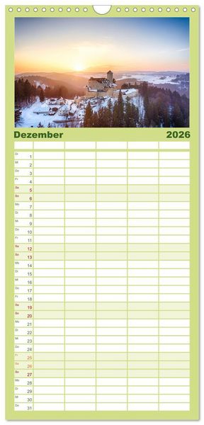 Produktbild: Familienplaner 2026 - Wundersch&ouml;nes &Ouml;sterreich mit 5 Spalten (Wandkalender, 21 x 45 cm) CALVENDO