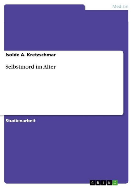 Produktbild: Selbstmord im Alter