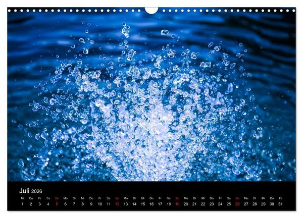 Produktbild: Wassertropfen (Wandkalender 2026 DIN A3 quer), CALVENDO Monatskalender