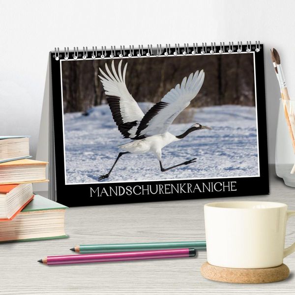 Produktbild: Mandschurenkraniche (Tischkalender 2027 DIN A5 quer), CALVENDO Monatskalender