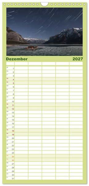 Produktbild: Familienplaner 2027 - Wunder Natur II mit 5 Spalten (Wandkalender, 21 x 45 cm) CALVENDO