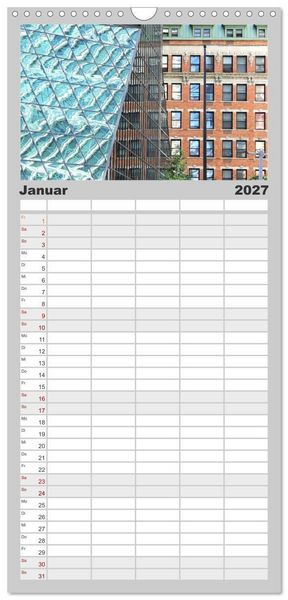 Produktbild: Familienplaner 2027 - NEW YORK visions mit 5 Spalten (Wandkalender, 21 x 45 cm) CALVENDO