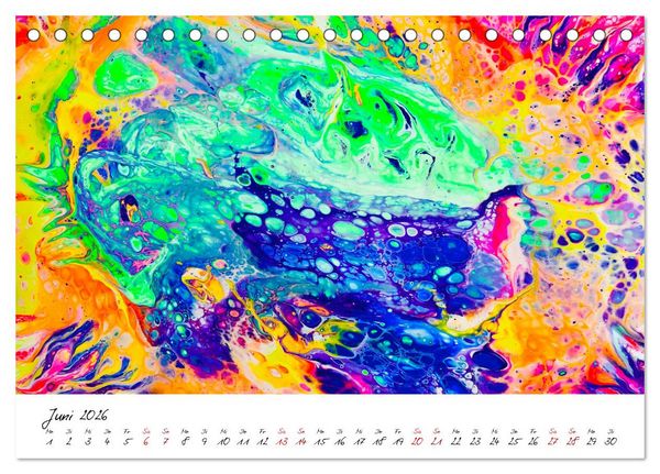 Produktbild: Abstrakte Regenbogen (Tischkalender 2026 DIN A5 quer), CALVENDO Monatskalender