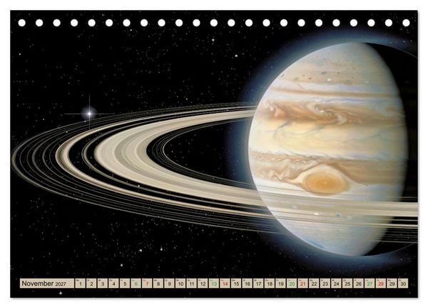 Produktbild: Jupiter, Motive inspiriert vom gr&ouml;&szlig;ten Planeten unseres Sonnensystems (Tischkalender 2027 DIN A5 quer), CALVENDO Monatskalender