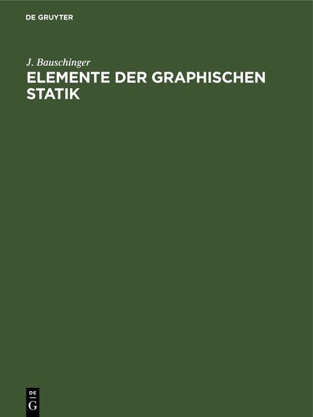 Produktbild: Elemente der Graphischen Statik