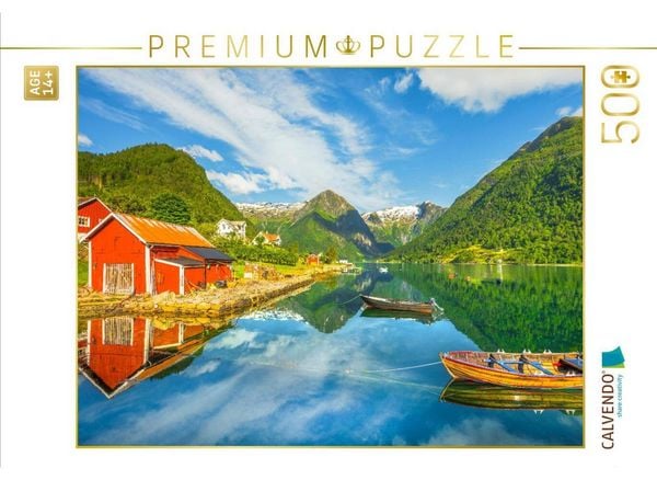 CALVENDO Puzzle Der Sognefjord bei Balestrand, Norwegen | 500 Teile Lege-Größe 48 × 36 cm Foto-Puzzle für Erwachsene