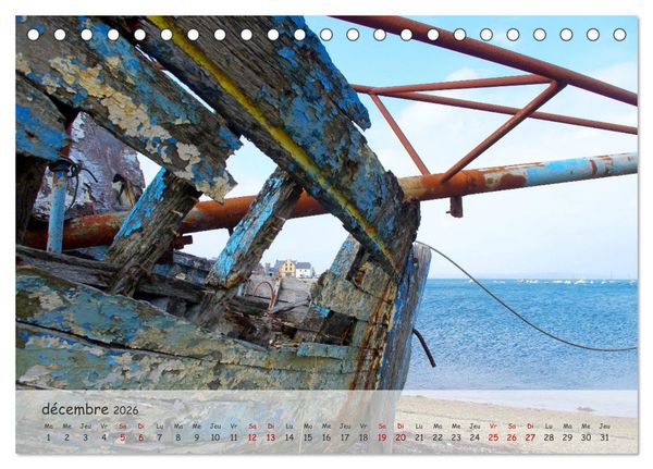 Produktbild: Bretagne Ambiance d'un cimeti&egrave;re &agrave; bateaux (Calendrier de bureau 2026 DIN A5 vertical), CALVENDO calendrier mensuel
