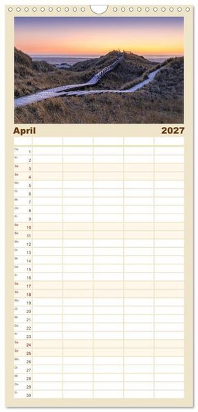 Produktbild: Familienplaner 2027 - Schleswig-Holstein - Momente zwischen den Meeren mit 5 Spalten (Wandkalender, 21 x 45 cm) CALVENDO