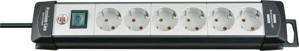 Produktbild: Brennenstuhl 1951560101 Steckdosenleiste mit Schalter 6fach Schwarz, Lichtgrau Schutzkontakt 1 St.