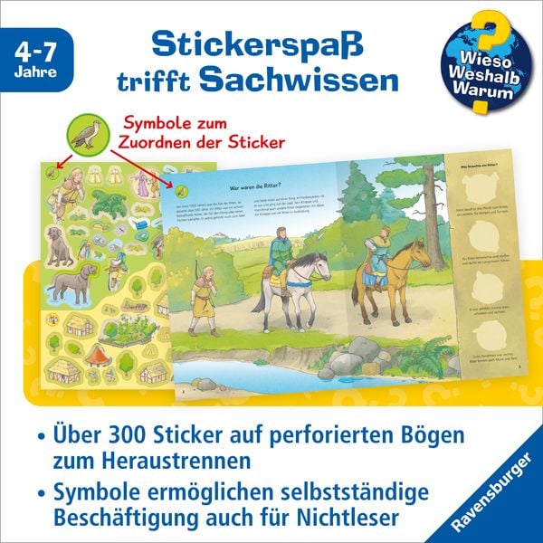 Produktbild: Wieso? Weshalb? Warum? Stickerheft - Ritter