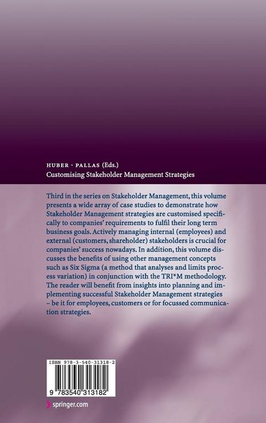 Produktbild: Customising Stakeholder Management Strategies