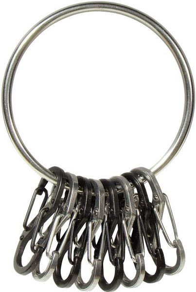 Produktbild: NITE Ize Schl&uuml;sselring NI-BRG-M1-R3 BigRing 8 S-Biner Schwarz, Silber 1St.