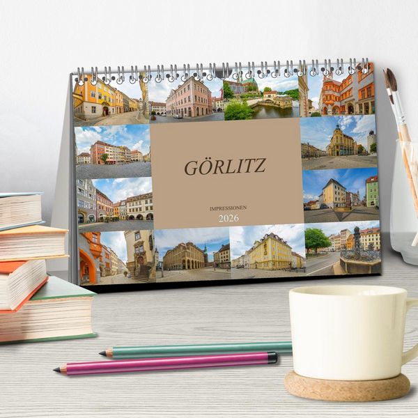 Produktbild: G&ouml;rlitz Impressionen (Tischkalender 2026 DIN A5 quer), CALVENDO Monatskalender