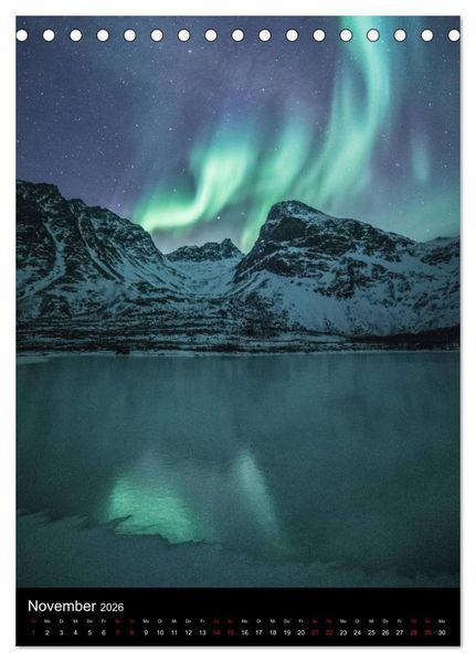 Produktbild: Nordlichtn&auml;chte (Tischkalender 2026 DIN A5 hoch), CALVENDO Monatskalender