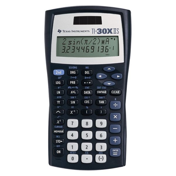 Produktbild: TEXAS INSTRUMENTS Schulrechner TI-30X II, Solar- und Batteriebetrieb (CR2025)