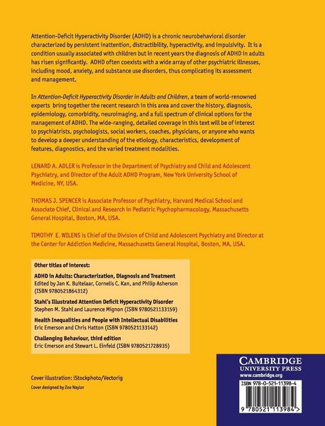 Produktbild: Attention-Deficit Hyperactivity Disorder in Adults and Children`