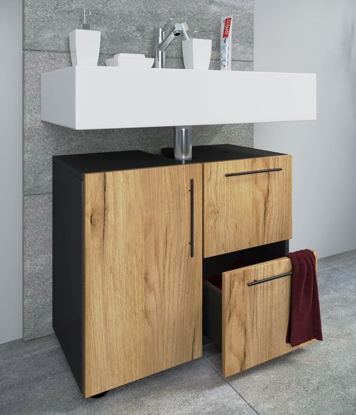 Produktbild: Holz Badm&ouml;bel Badunterschrank Flandu Schublade