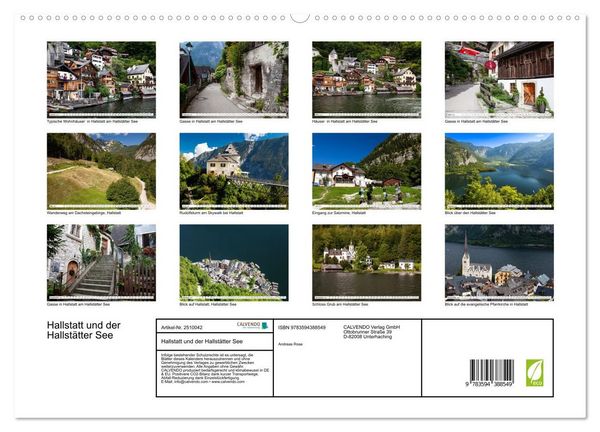 Produktbild: Hallstatt und der Hallst&auml;tter See (hochwertiger Premium Wandkalender 2027 DIN A2 quer), Kunstdruck in Hochglanz