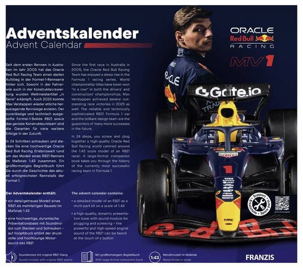 Produktbild: FRANZIS 67265 - Oracle Red Bull Racing Adventskalender 2026