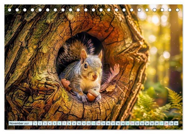 Produktbild: M&auml;rchenhafte Eichh&ouml;rnchen (Tischkalender 2027 DIN A5 quer), CALVENDO Monatskalender
